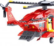 Räddningshelikopter - City Heroes - Kompatibla Byggklossar 252 bitar