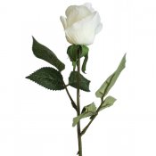 Vit ros 48 cm  - Konstblomma, konstväxt