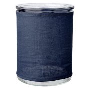 Blå Överdrag i linne till glasburk - 14x16 cm