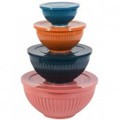 Skål Smak 6-set Melamin Med Lock - Modern House - Korall Pastellrosa  6 Storlekar