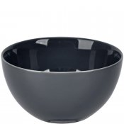 Mörkgrå skål i keramik - blank yta