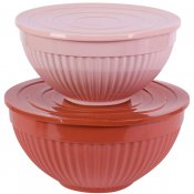 Skål Smak 6-set Melamin Med Lock - Modern House - Korall Pastellrosa  6 Storlekar