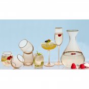 Champagneglas Soft Pink Bred 4-Pack - Rosa Guld