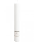 Vita stearinljus 30 cm höga - Blockljus 4 cm breda