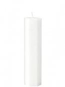 Vita spindelnätljus i stearin - 20 cm höga 5 cm breda blockljus