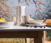 Gräddkanna Stripes - Vit Rosa - Stiernholm H11,5cm