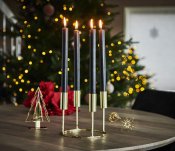 Hjärtan 2-Pack Dekoration - Istind Guld - 6cm