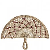 Solfjäder i sjögräs - Handtillverkad från Affari - 32 cm