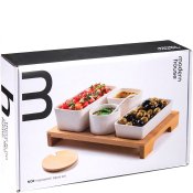 Tapasset Nor Vit - Porslin Bambu - Modern House 28x19 cm