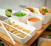 Tapasset Nor Vit - Porslin Bambu - Modern House 28x19 cm