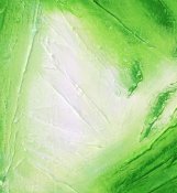 Närbild av grön abstrakt tavla