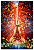 Tavla, oljemålning med eiffeltornet, paris - modern konst