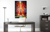 Tavla, oljemålning med eiffeltornet, paris - modern konst på kontoret