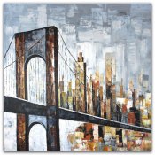 Tavla, oljemålning brooklyn bridge new york - modern konst