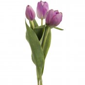 3st konstgjorda lila tulpaner - 36 cm