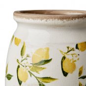 Urna Lemona L - Vit Grön Gul - H37 cm