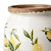 Urna Lemona M - Vit Grön Gul - H31 cm