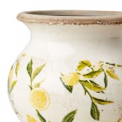 Urna Lemona S - Vit Grön Gul - H16 cm