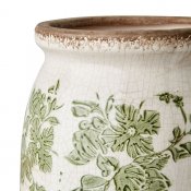 Urna Victoria L - Vit Grön - H37 cm