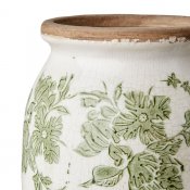 Urna Victoria M - Vit Grön - H31 cm