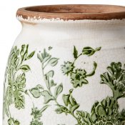 Urna Victoria S - Vit Grön - H25 cm