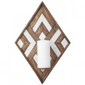 Väggljusstake Vector Diamant - Brun Vit H40cm x B30cm