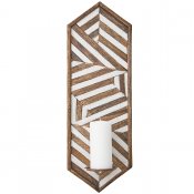 Väggljusstake Vector Hög - Brun Vit H60cm x B20cm