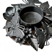 Värmeljushållare Ellie M - Svart Antik Ø12xH3 cm