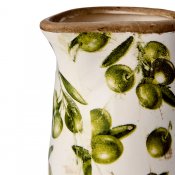 Vas Olive Kanna Antik - Vit Grön - Höjd 19cm