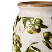 Vas Olive Antik - Vit Grön - Ø13cm Höjd 25 cm