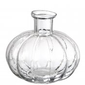 Liten vas i glas i romantisk lantligt stil - 10 cm bred och 10 cm hög