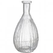 Liten vas i glas i romantisk lantligt stil - 10 cm bred och 16 cm hög