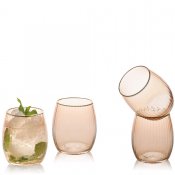 Glas Soft Pink 4-Pack - Rosa Guld
