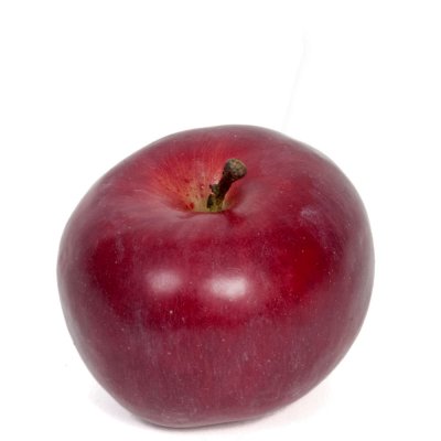 Rött äpple konstgjord i plast - Mörkrött äpple - ca 7 cm