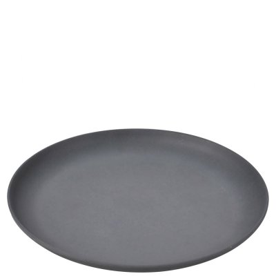 Mörk grå assiett outdoor i PLA biologiskt nedbrytbart 21 cm bred