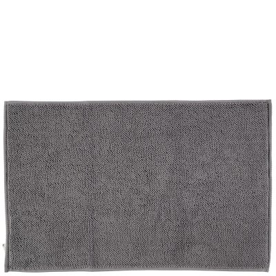 grå badrumsmatta i frotte - 50x80 cm