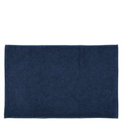mörkblå badrumsmatta i frotte - 50x80 cm