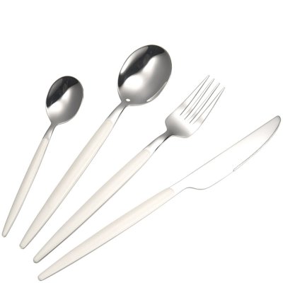 Vita bestick rostfritt retro-design, set om 16 delar - Modern House