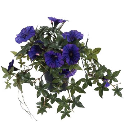 Blå, mörklila konstgjord Blomma för dagen från Mr Plant - 45 cm längd på hängande växt