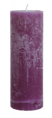 Blockljus Druva, mörklila, vinröd, plommon rustik 20 cm
