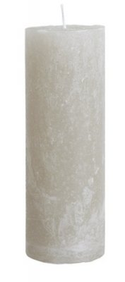 Höga Blockljus Latte, beige rustik 20 cm