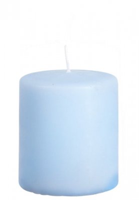 Breda Blockljus Ljusblå, blå 10 cm
