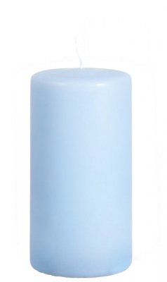 Breda Blockljus Ljusblå, blå 15 cm