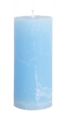 Blockljus Ljus blå, turkos rustik 15 cm