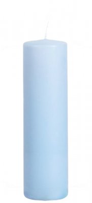 Blockljus Ljusblå, blå 20 cm höga