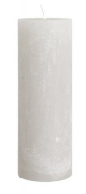 Höga Blockljus Kisel, ljusgrå rustik 20 cm