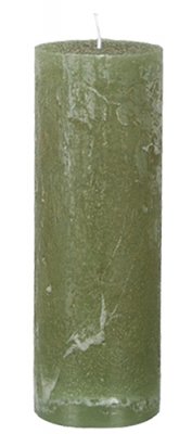 Höga mörkgröna blockljus mossa - rustika 20 cm