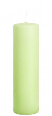 Blockljus Pistage, ljusgrön 20 cm höga