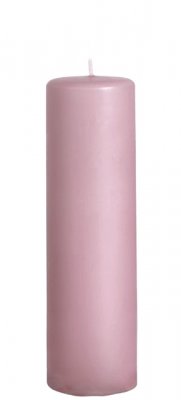 Blockljus Vintage Lila, Ljuslila, rosa 20 cm höga