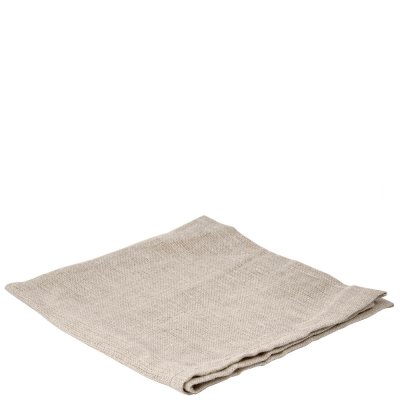 Naturfärgad ljus beige bordslöpare i 100% lin - 140x40 cm